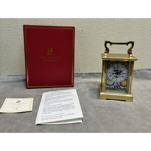RARE Boxed Staffordshire Enamels Millennium Edition Miniature Mantel Clock